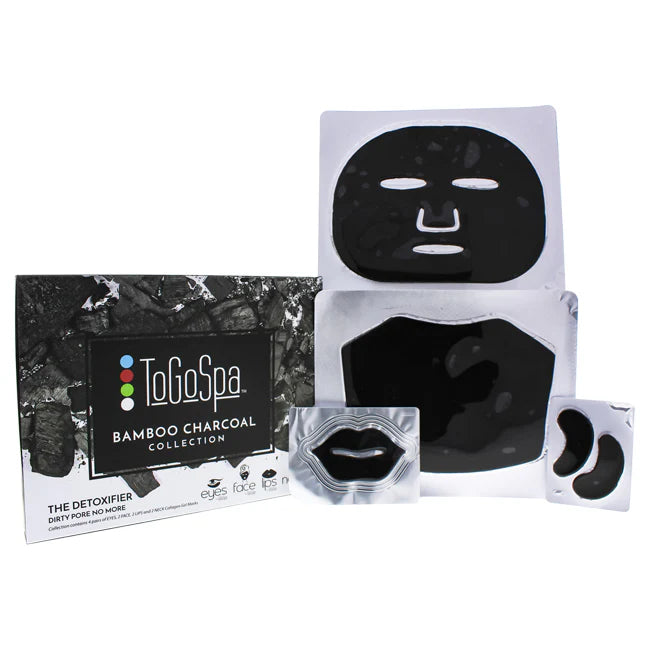 4 Pc Kit Bamboo Charcoal Eye Lip Neck Face Mask S551