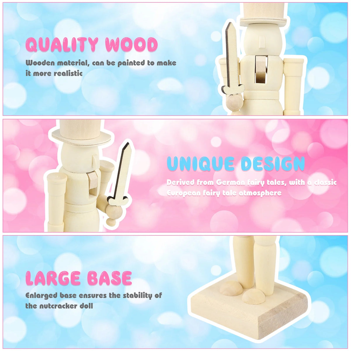 Unfinished Wooden Nutcracker Doll Q9947