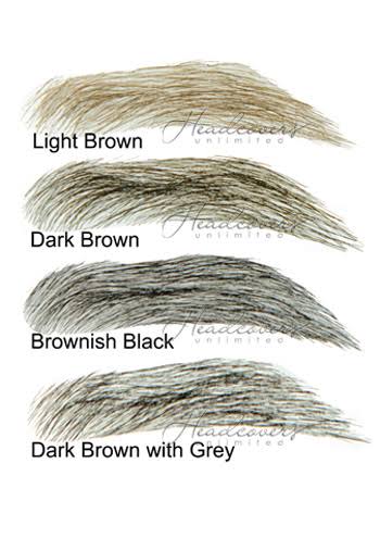 Fake Eyebrows Human Hair Stick on Brownish Black I150