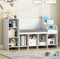 White Kids Bookshelf with Reading Nook F758