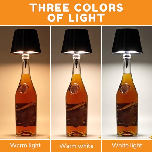 White 2PCS Rechargeable LED Wine Bottle Lamp P5689
