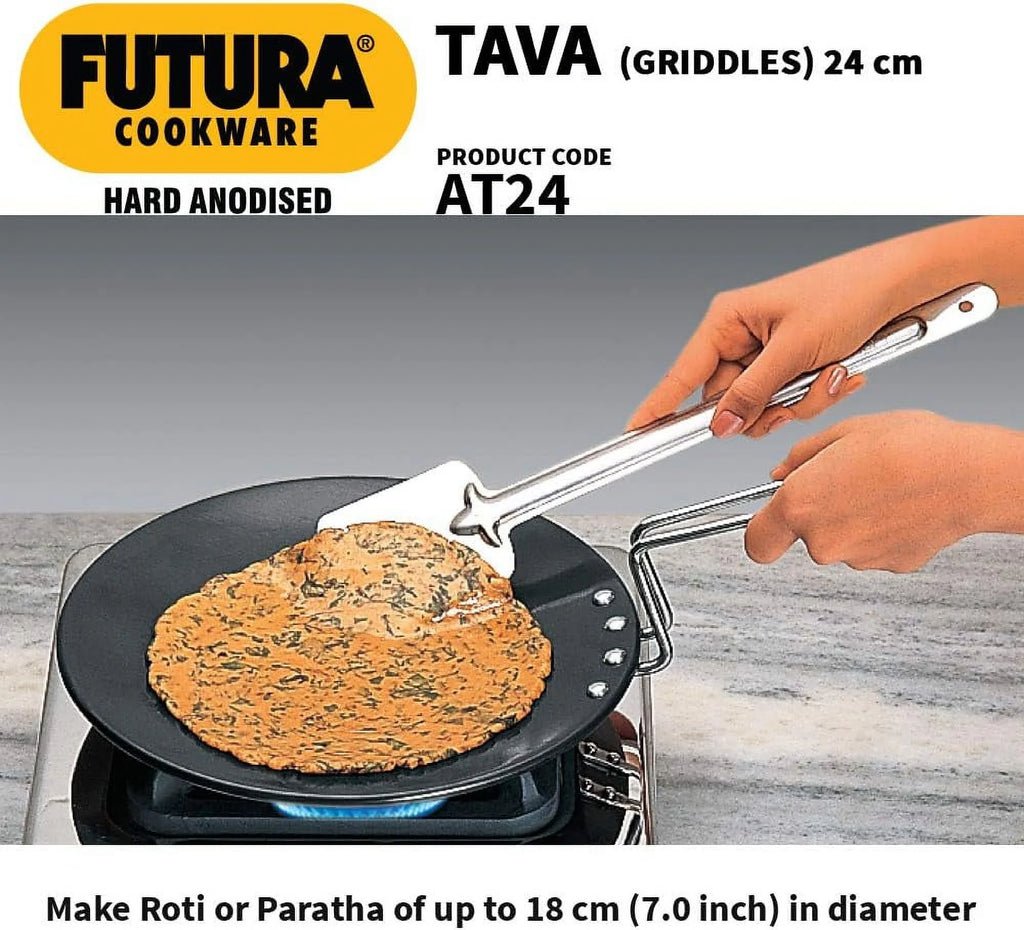 Hard Anodized Concave Griddle Tava 9.5Inch I89890
