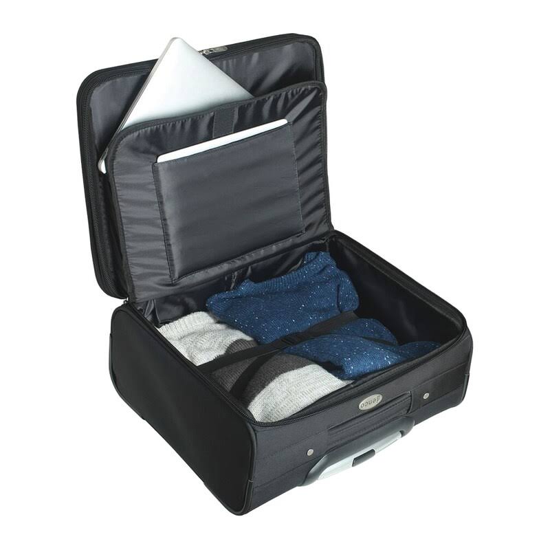 Black 14x22 2-Wheeled Laptop Travel Case C2987