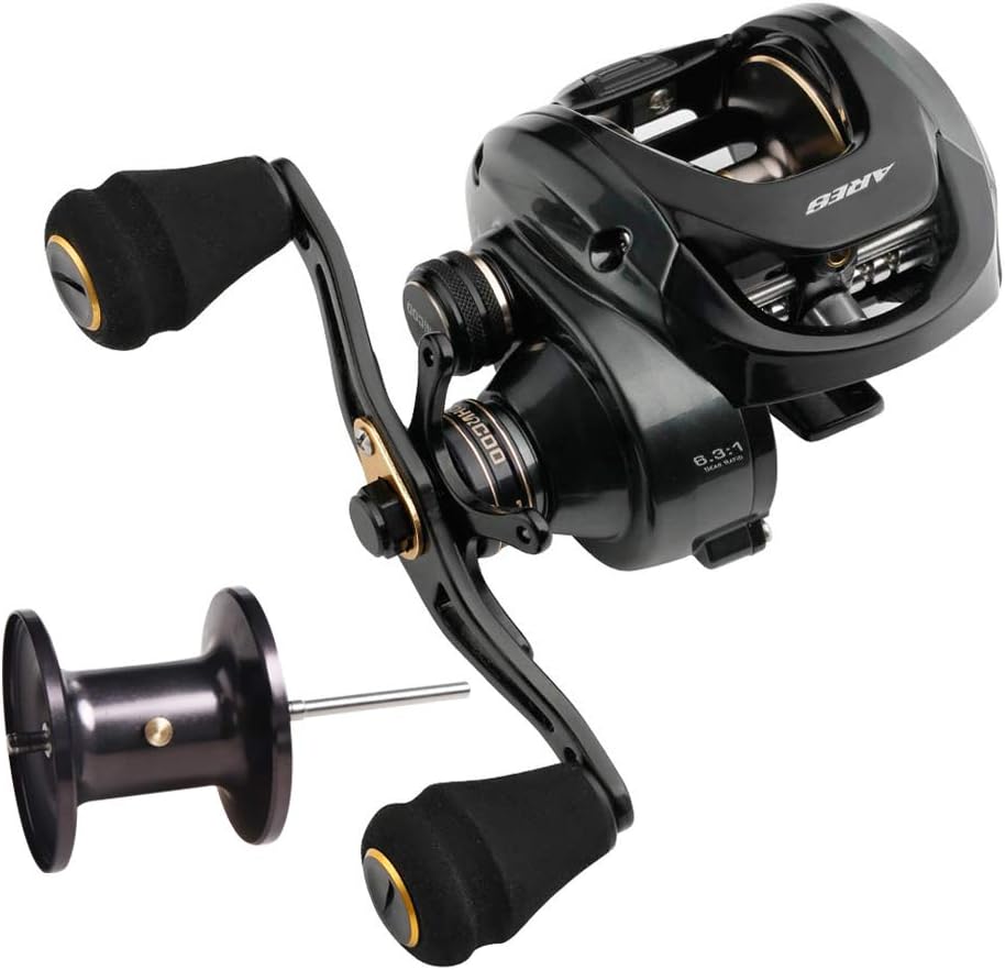 Baitcasting Reel Pack of 2 Aluminum Frame 6.3:1 Gear Ratio U1122