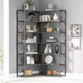 L-Shaped Corner Bookshelf with Metal Frame L967013