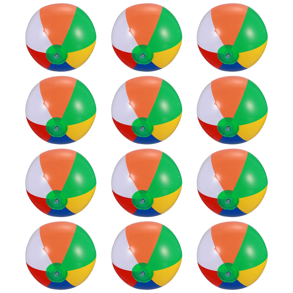 12 Pcs Inflatable Beach Balls Pool Toys O468