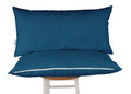 Navy Blue Set of 2 Polyester Lumbar Throw Pillow Z965382