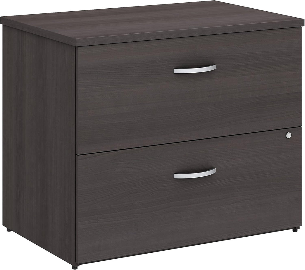 2 Drawer Lateral File Cabinet Storm Gray P6584