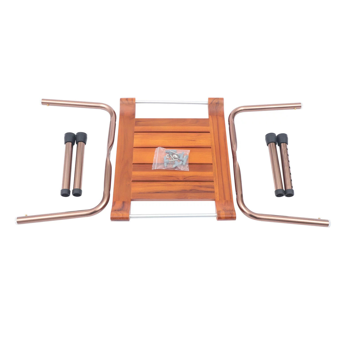 Adjustable Teak Bath Bench Shower Chair 300lbs S75105