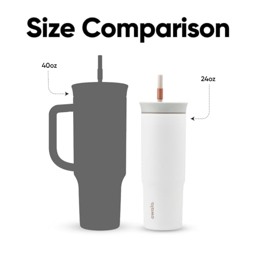 Stainless Steel Insulated Travel Tumbler with Lid and Straw, 24 oz U79986