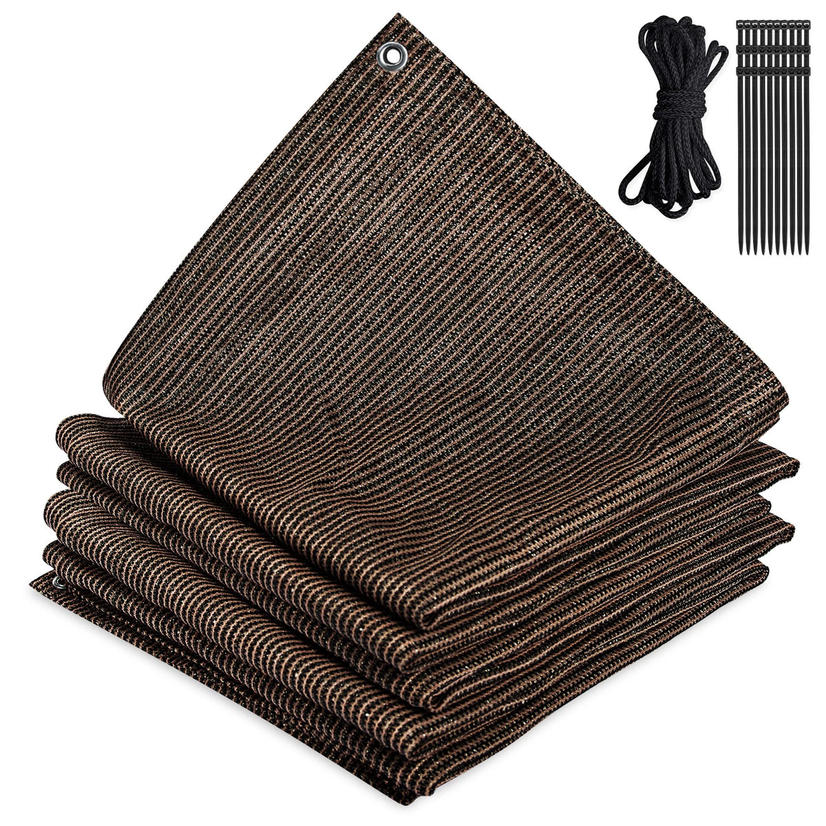 Mocha Shade Net 3 Pin Anti-UV HDPE Swimming Pool Shading Net K5178