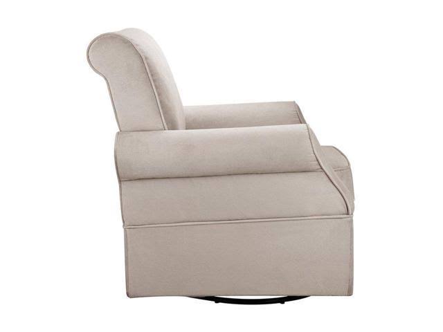 Beige Swivel Glider Chair with Ottoman G9158