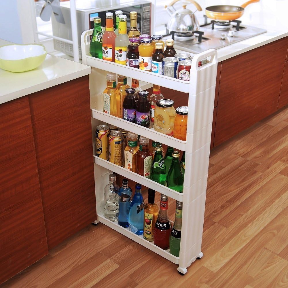Rolling Slim Cart with Wheels (4-Tier) J794405