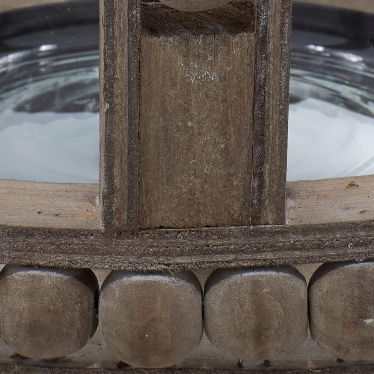 Rustic Wood and Glass Candle Lantern Z978296