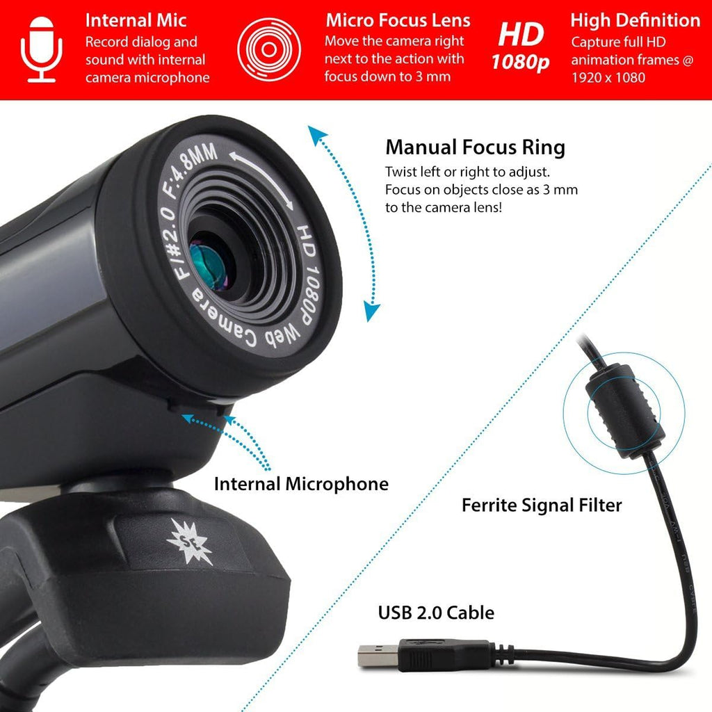 Complete HD Stop Motion Animation Kit with 1080P Camera J707831