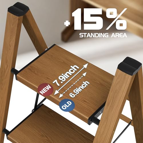 Gold Aluminum 3 Step Folding Stool X51979