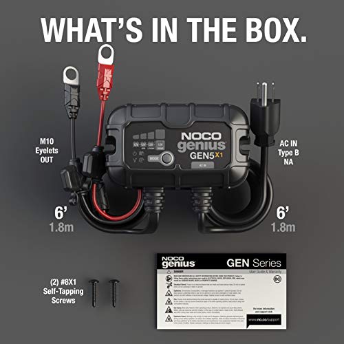 1-Bank 5A 12V Waterproof Marine Battery Charger K38205