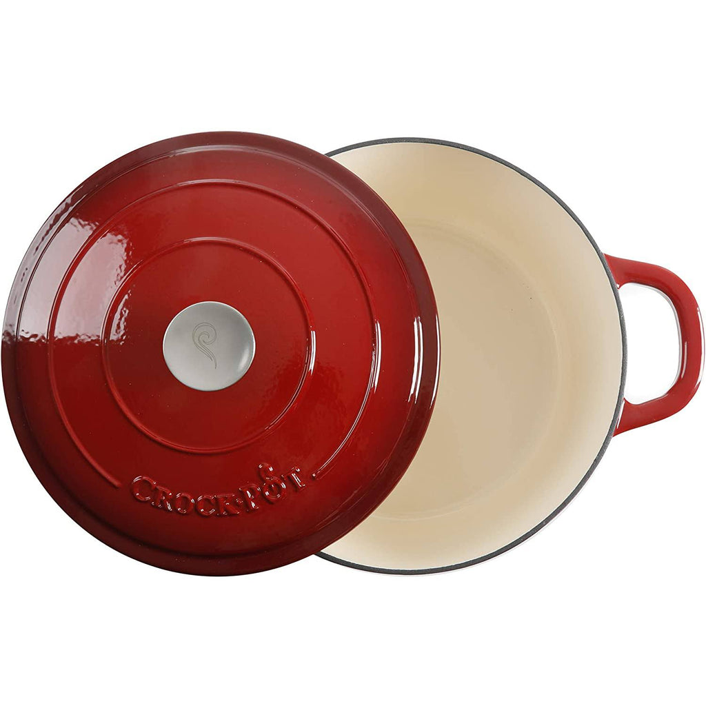 Scarlet Red 7-Quart Cast Iron Dutch Oven L596780