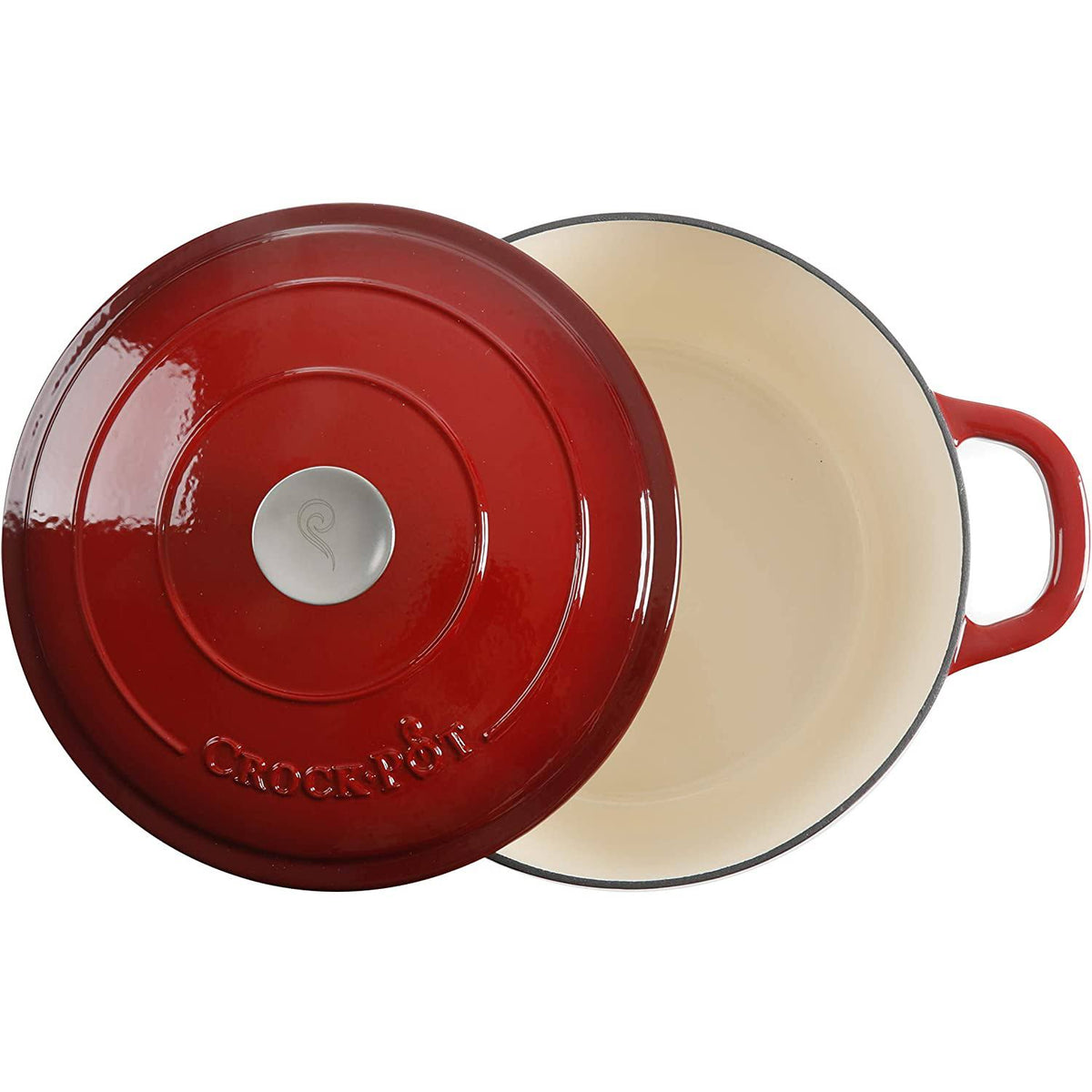 Scarlet Red 7-Quart Cast Iron Dutch Oven L596780