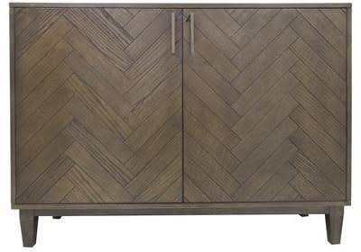 2 Door Oak Chevron Cabinet F20494