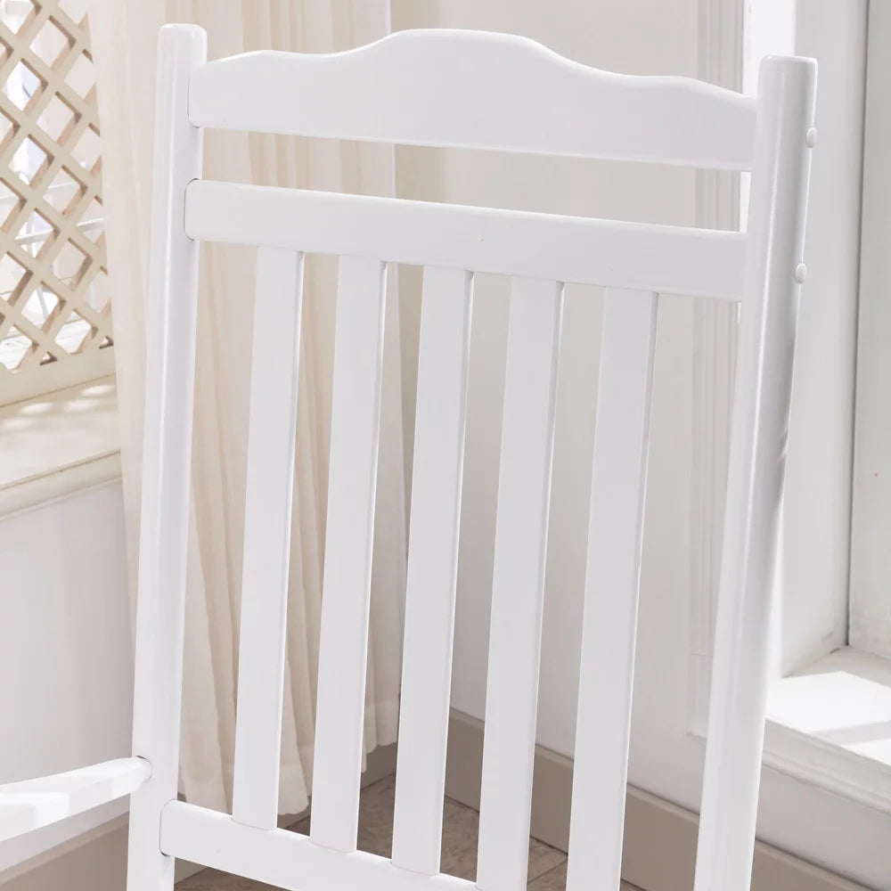 White Wood Rocking Chair J203416