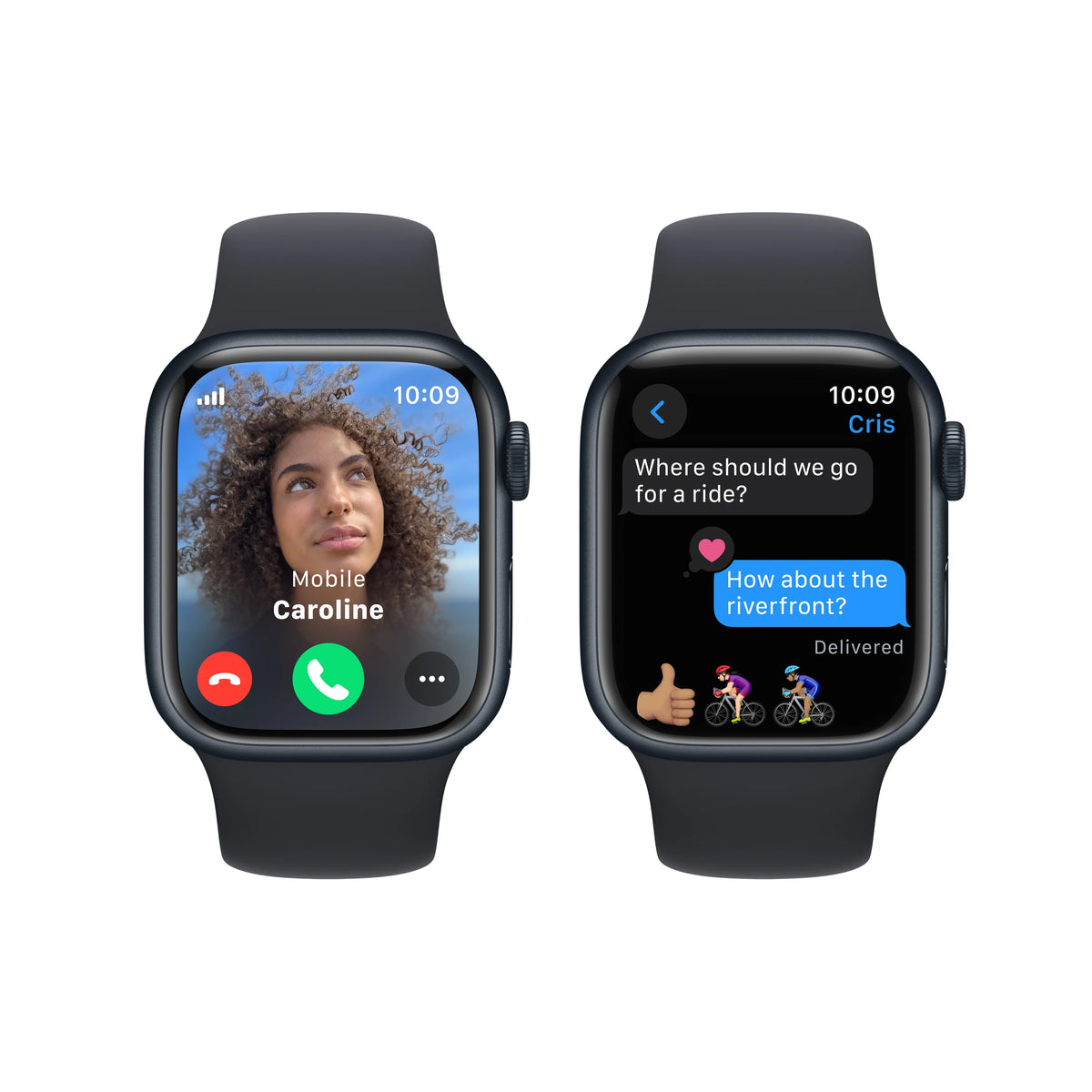 Apple Watch Series 9 GPS + Cellular 41mm Midnight Aluminum Case with Midnight Sport Band - M/L G374131