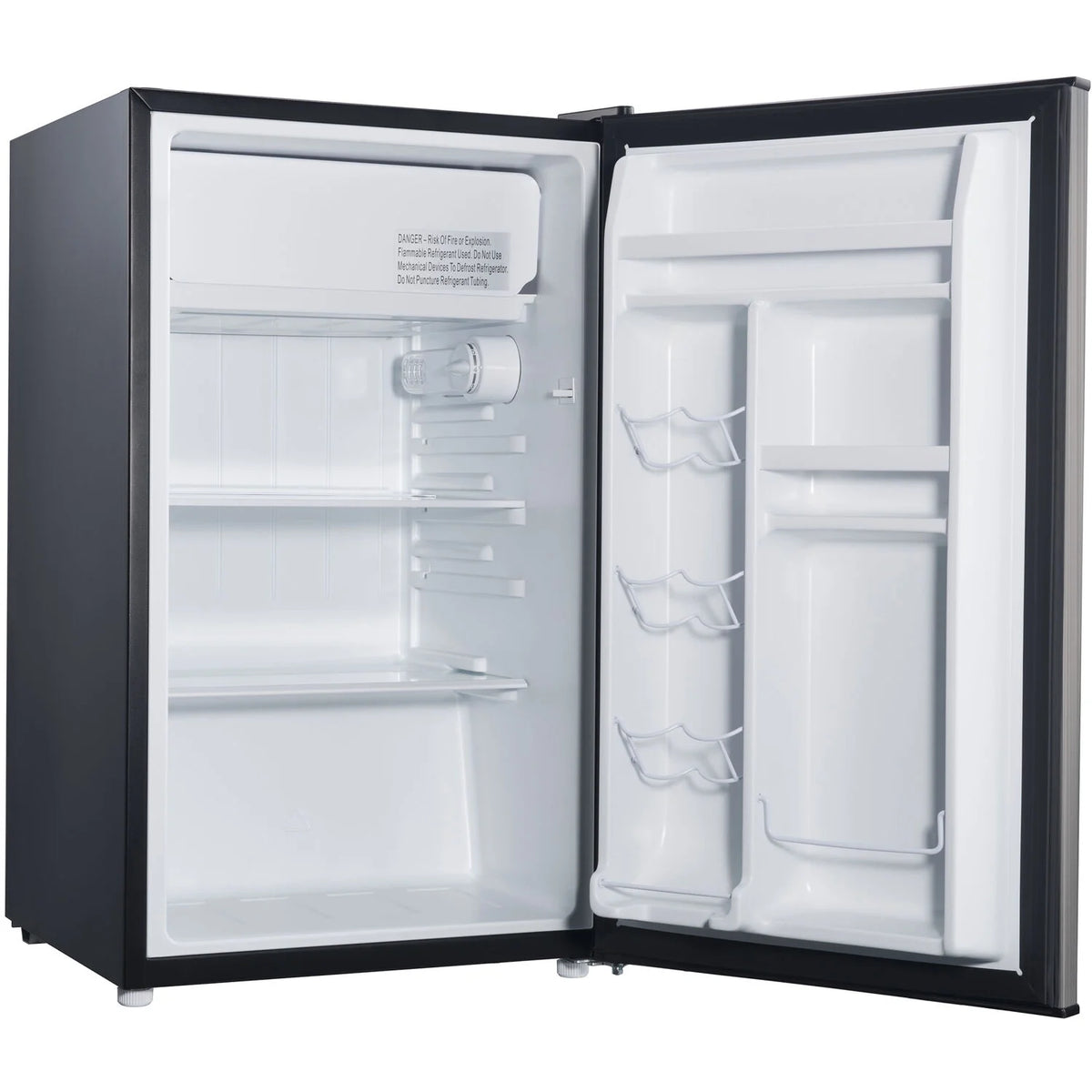 Black Single-Door Mini Refrigerator with Chiller Compartment D76752