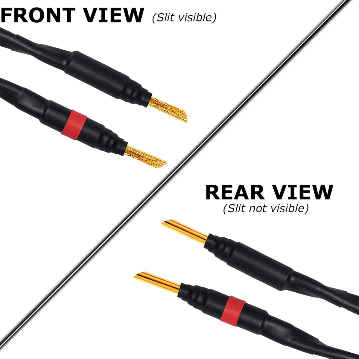 8 Foot Star-Quad Speaker Cable Pair with Gold Banana Connectors Y727062