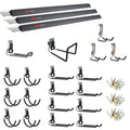 25-Piece Garage Storage Hang Rail and Hooks Bundle V20264