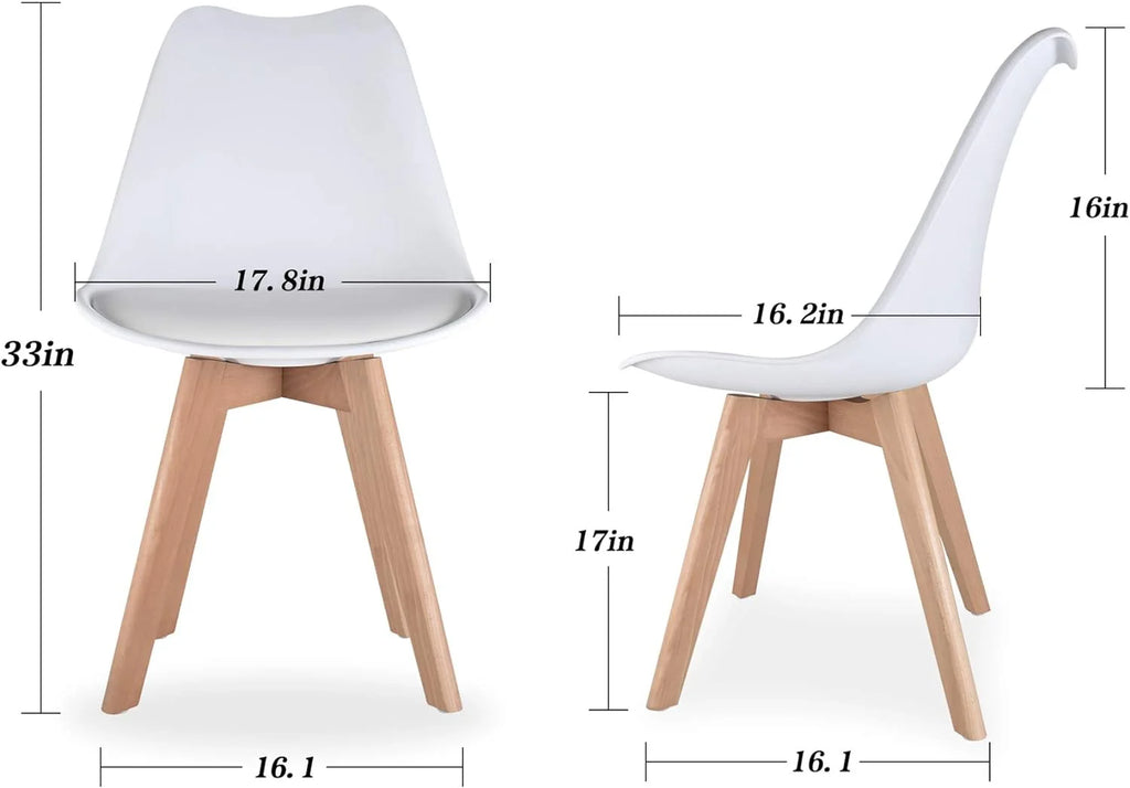 White Set of 4 Dining Chairs Y460003