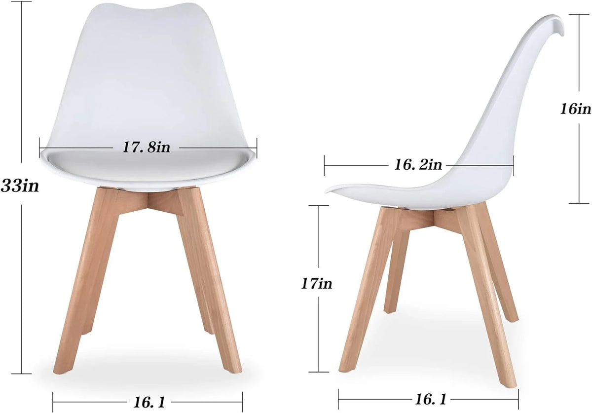 White Set of 4 Dining Chairs Y460003