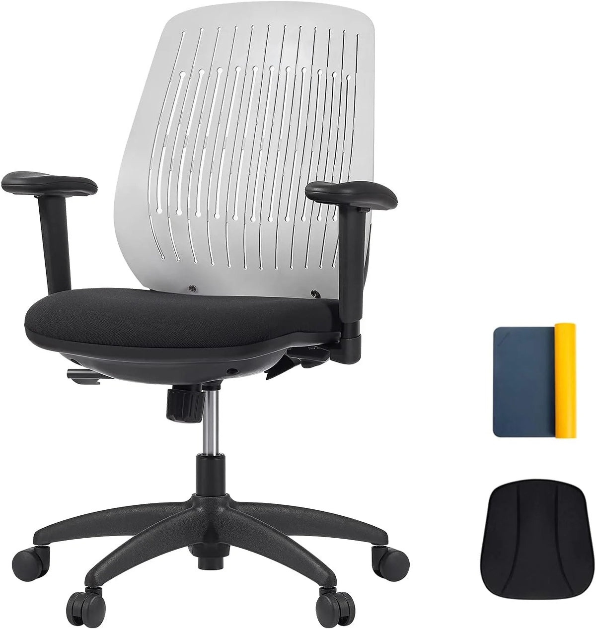 Gray Ergonomic Office Chair with 2D Armrest X539663