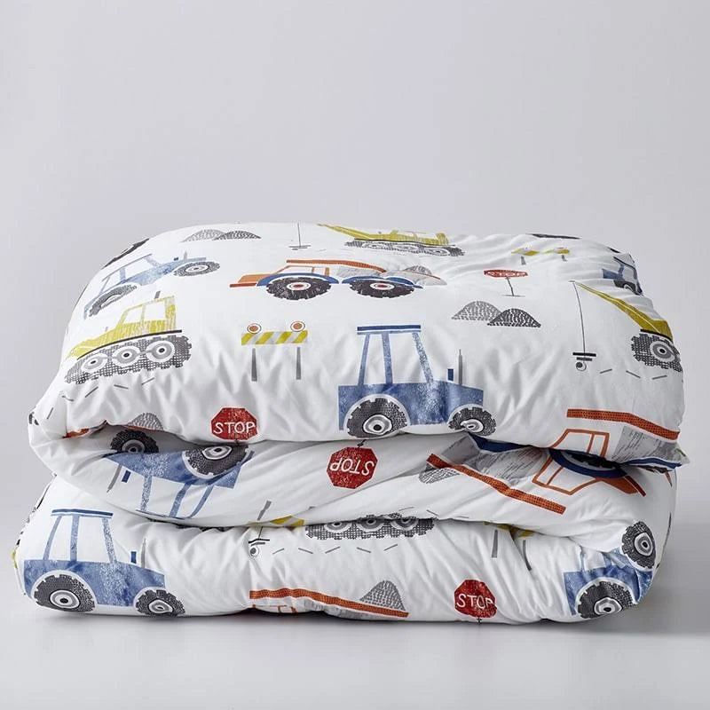 Multicolored Graphic Organic Cotton Twin Comforter N696674