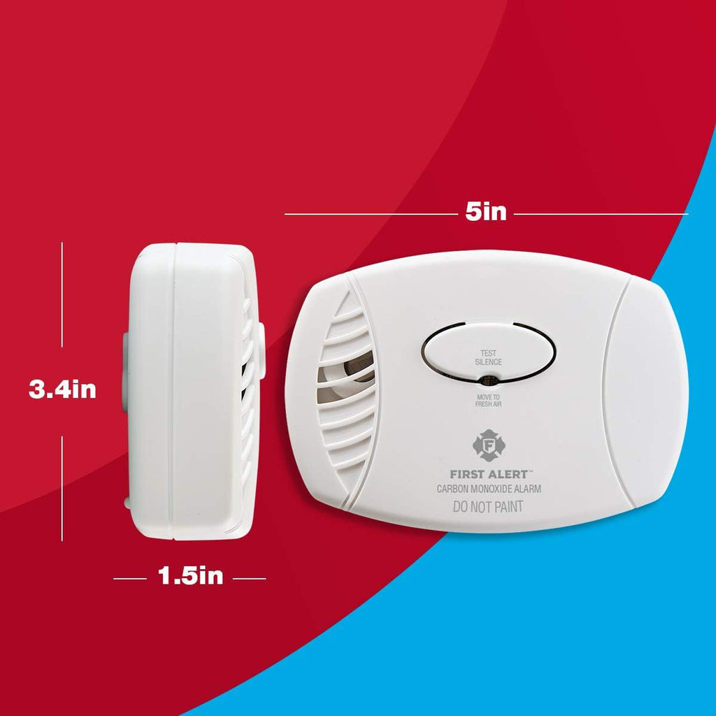 Carbon Monoxide Detector, Battery Operated, 6-Pack, White C524