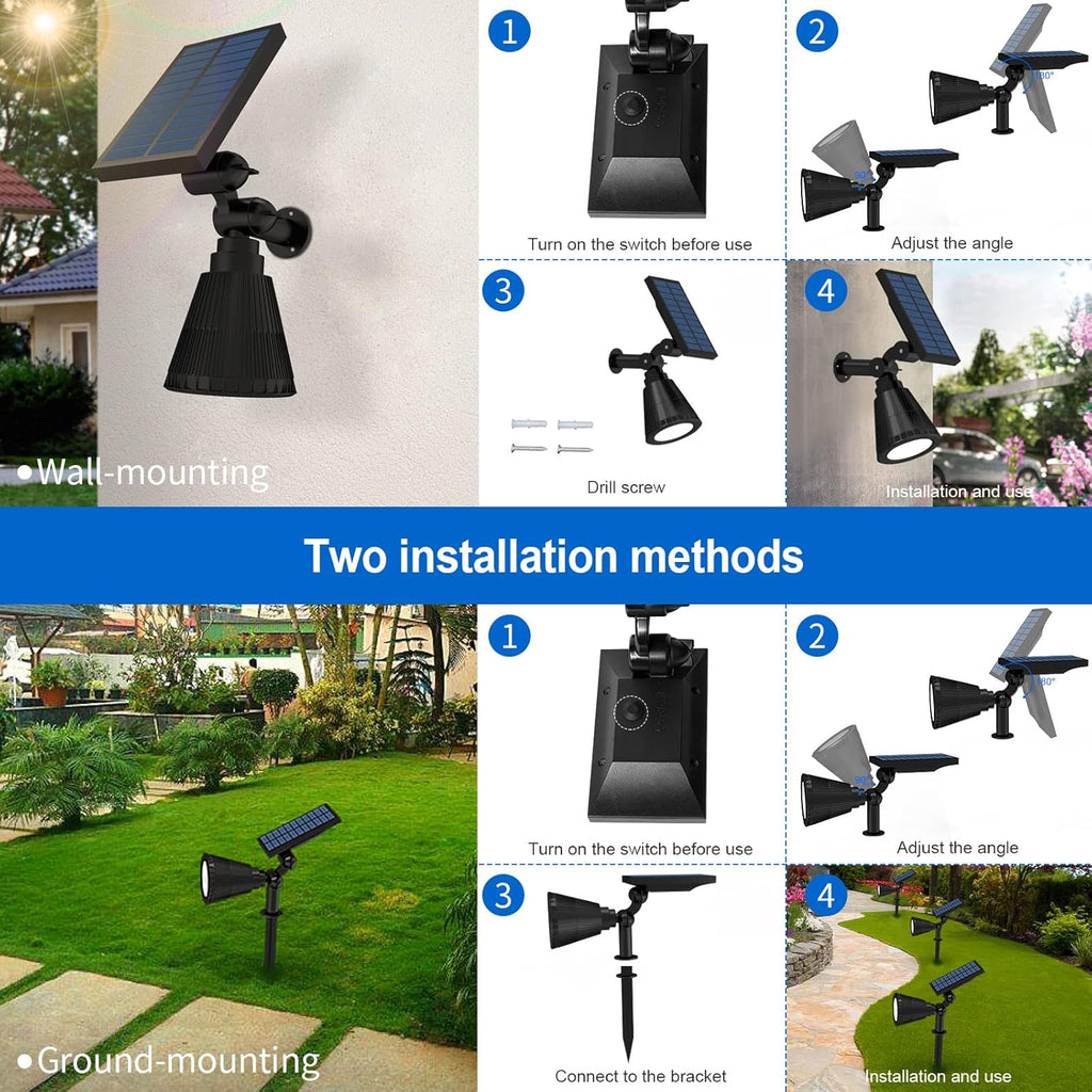 4 Pack Adjustable Solar Spot Lights D38257