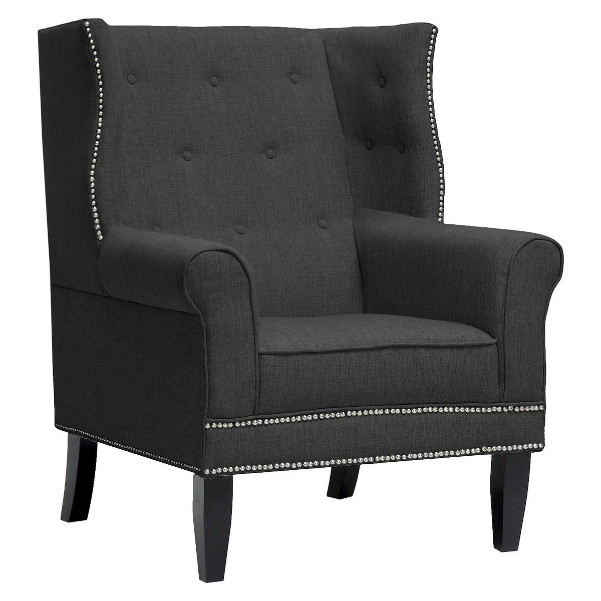 Gray Linen Arm Chair N186893