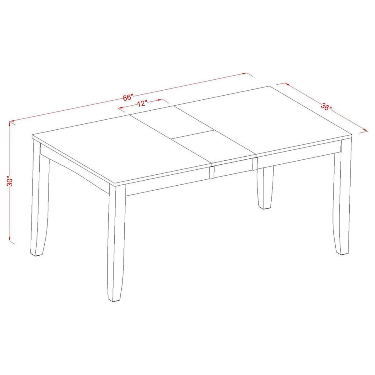 Dining Set Table With Leaf And Dining Chairs P39453