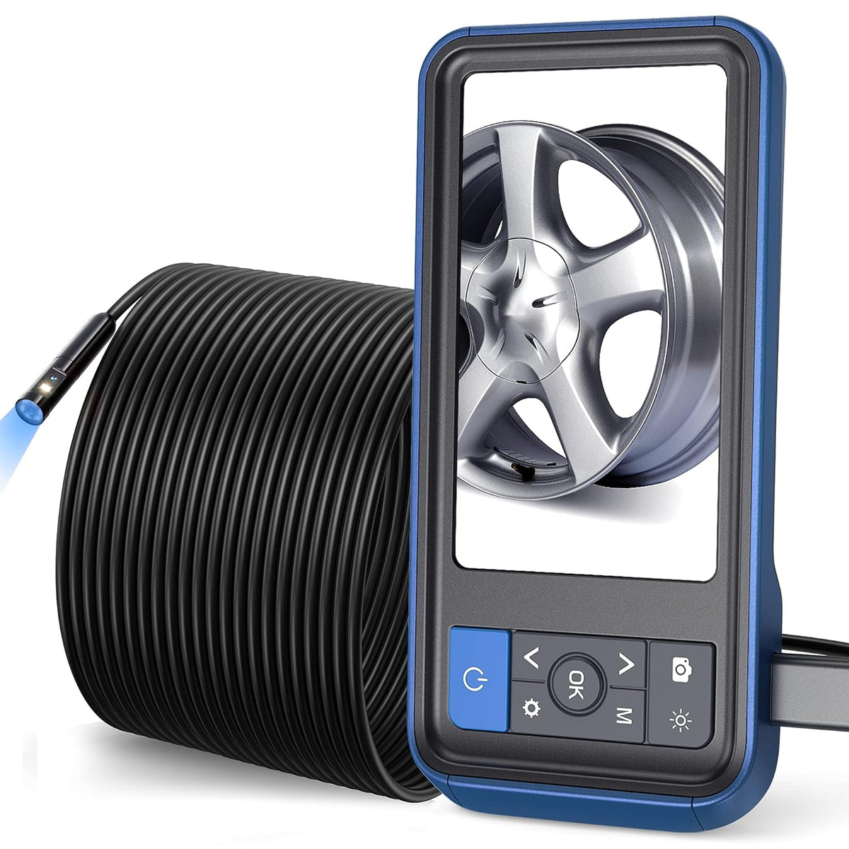 Dual Lens Borescope Inspection Camera with Light, HD Waterproof 1080p D71890