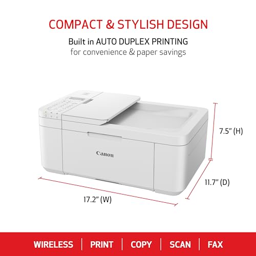 White All-in-One Wireless Printer with Auto Document Feeder N75528