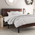 Queen Size Platform Bed Frame with Wood Headboard H1693