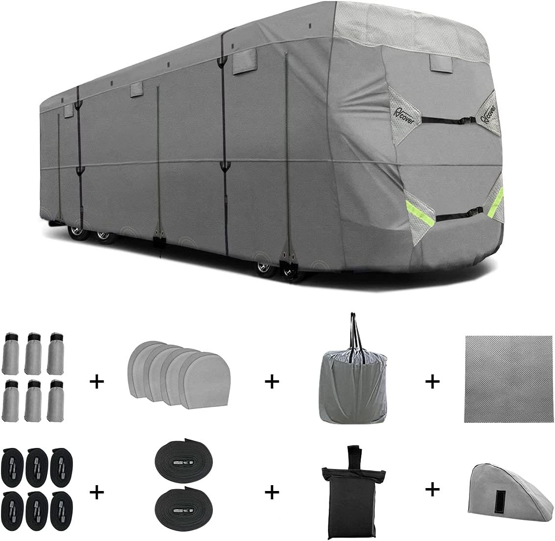 RV Cover Non-Woven Fabric Waterproof Fits 33’ - 37’ Camper Motorhome S796
