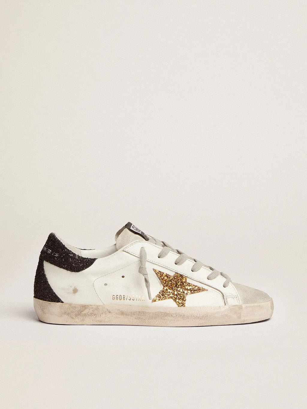 Super-Star sneakers with gold star and glittery black heel tab H484