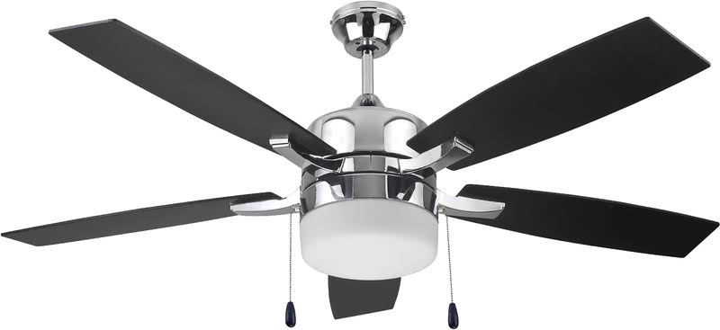 Chrome Finish 5 Blade Ceiling Fan C468754