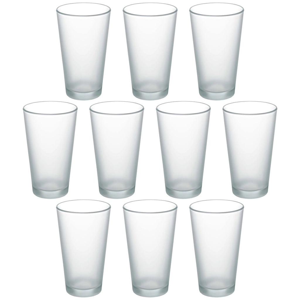 10 Frosted Pint Glasses Set 16 oz A485674