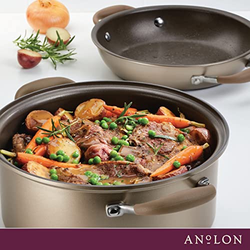 Hard-Anodized Nonstick 5 Qt. Dutch Oven & 10" Everything Pan Lid, Bronze J77197