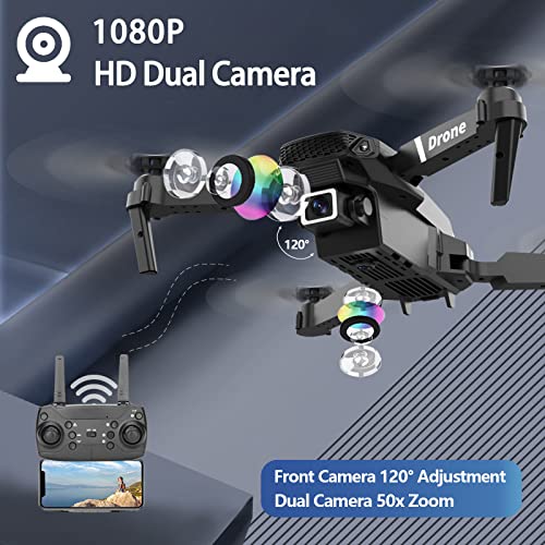 Foldable RC Quadcopter with Dual Camera, 1080P FPV, 3 Batteries I540735