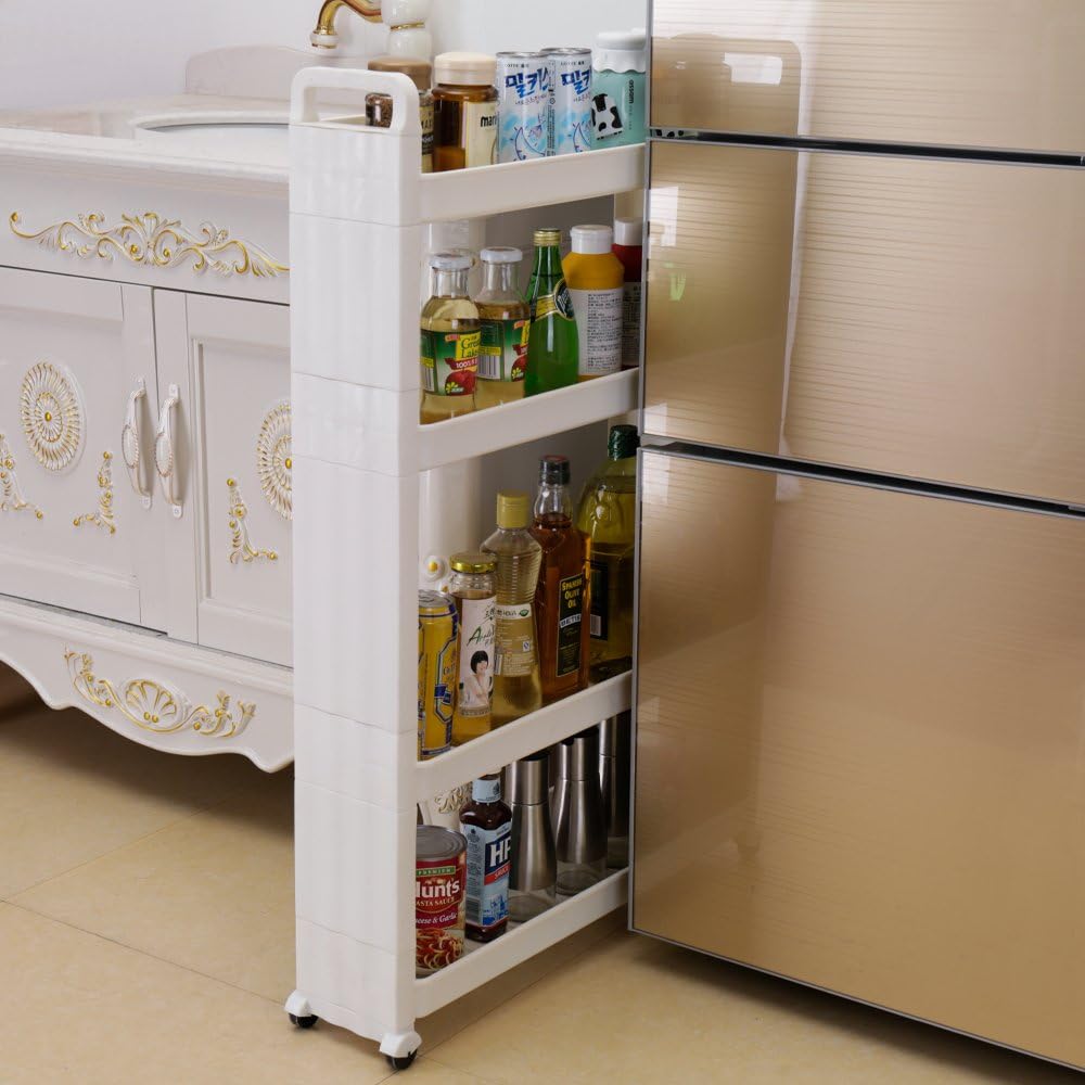 Rolling Slim Cart with Wheels (4-Tier) J794405