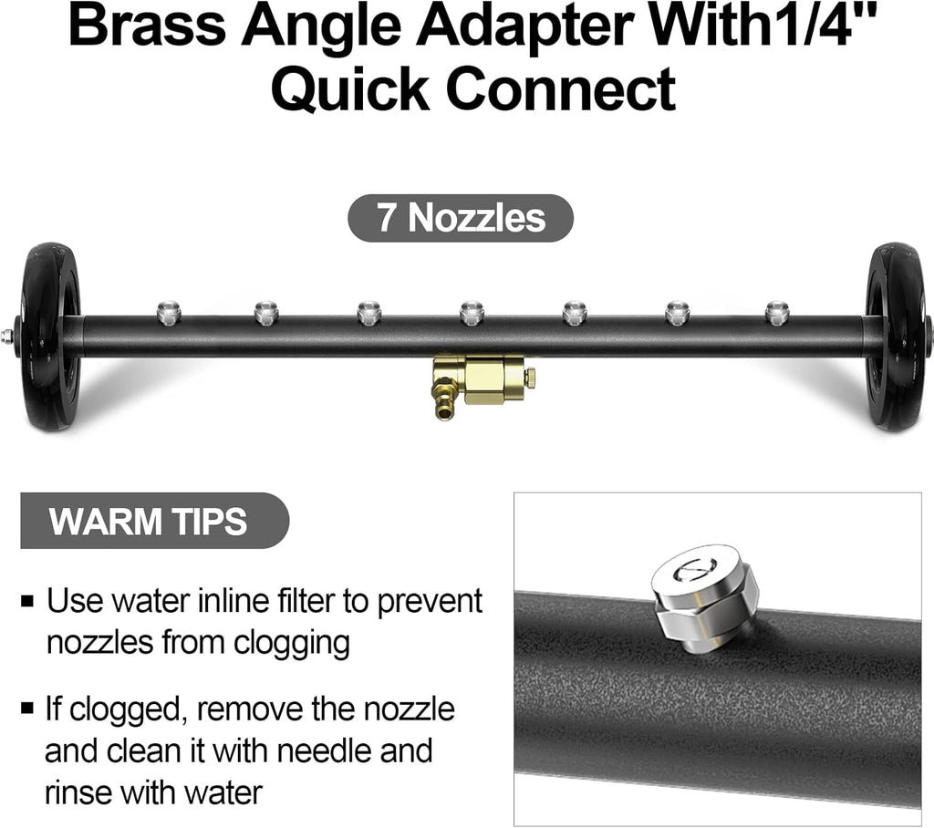 24 Inch Pressure Washer Water Broom with 3 Extension Wand S53090