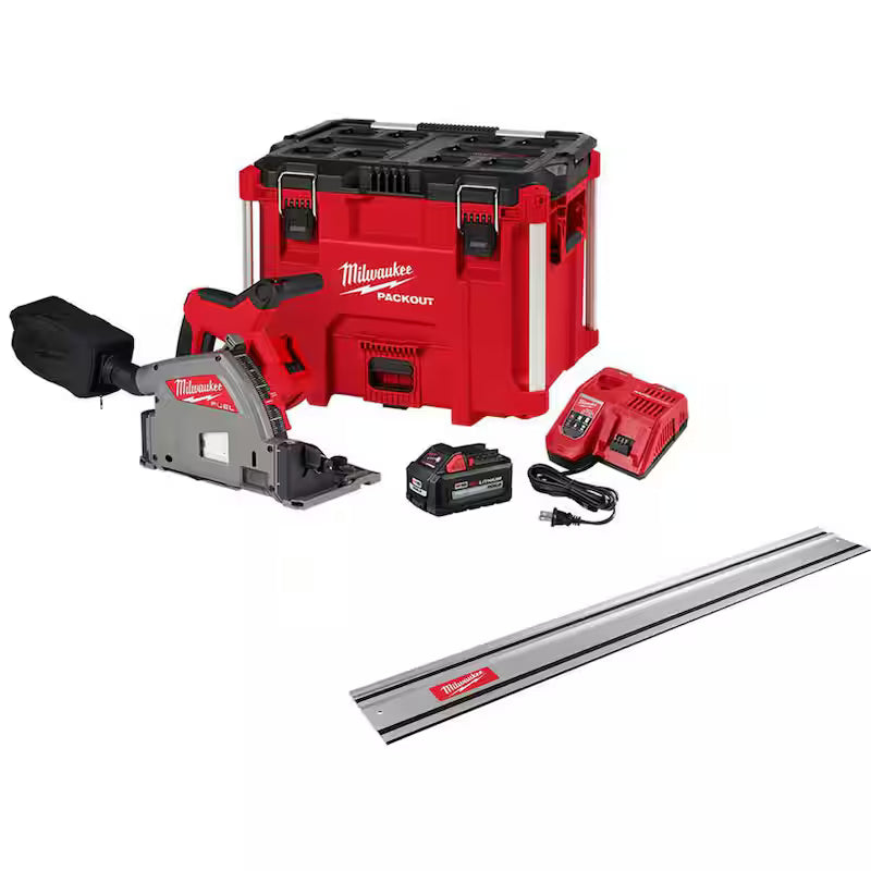 18V Brushless Cordless 6-1/2 in. Plunge Track Saw Kit with 55 in. Guide Rail W488014