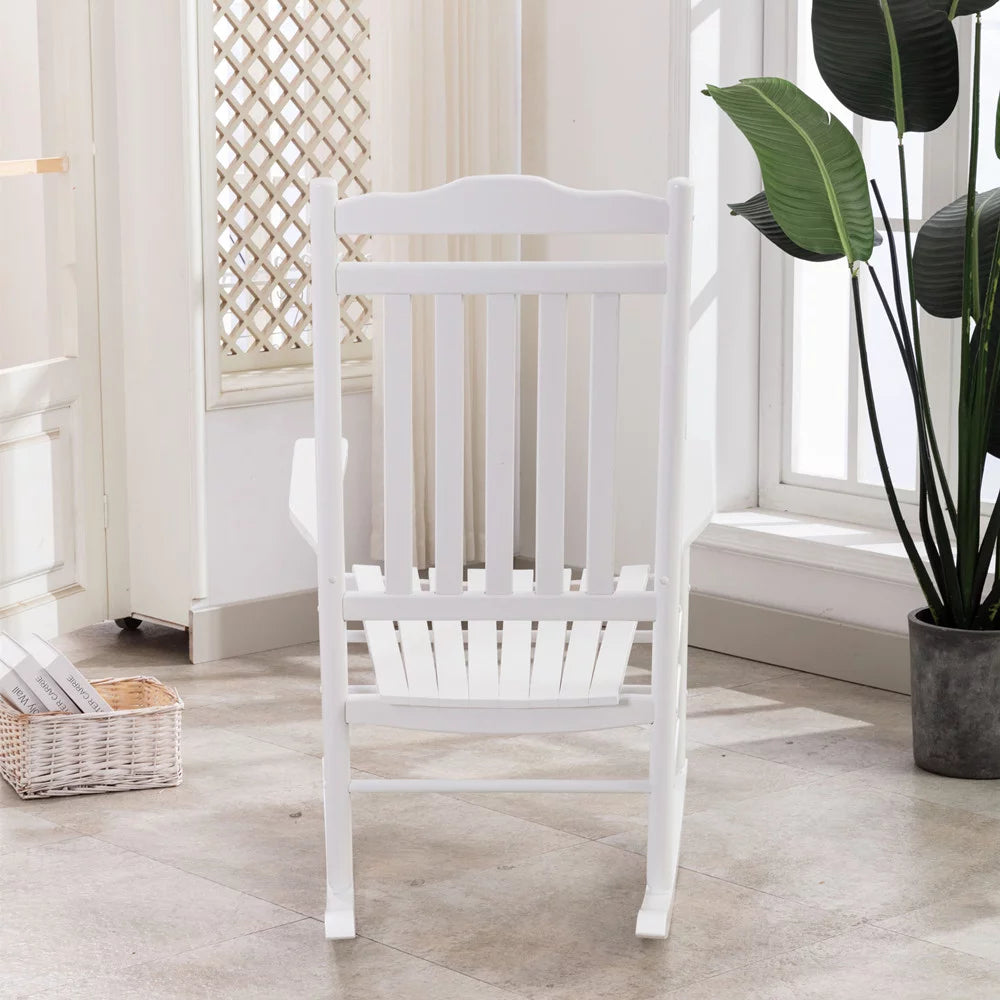 White Wood Rocking Chair J203416